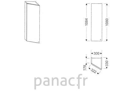 Meuble haut de cuisine GS-30/1084 L