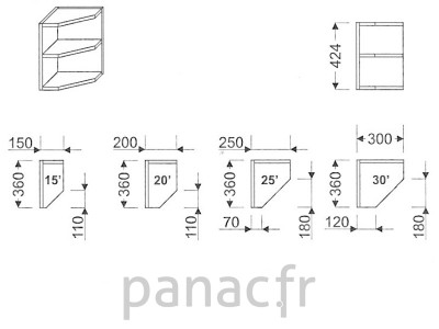 Meuble haut de cuisine G-200/424 P