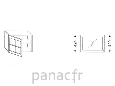 Meuble haut de cuisine G-60/424 FL