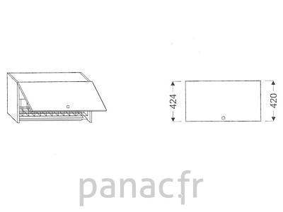 Meuble haut de cuisine G-80/424 GS