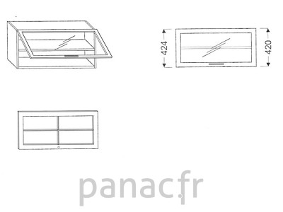 Meuble haut de cuisine G-60/424 FG