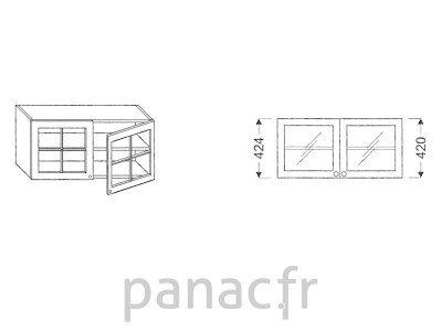 Meuble haut de cuisine G-60/424 F