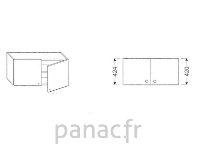 Meuble haut de cuisine G-60/424 N