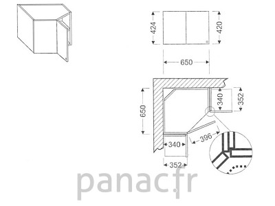 Meuble haut de cuisine GN-40/424 NL