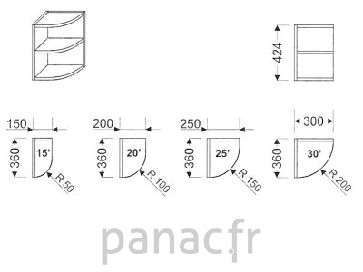 Meuble haut de cuisine G0-200/424 P