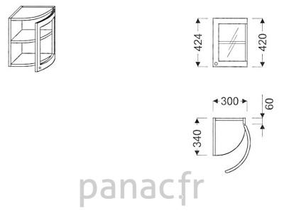 Meuble haut de cuisine G0-30/424 FP