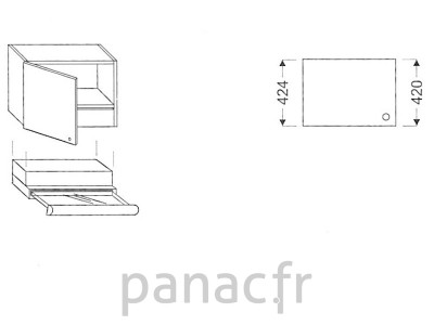 Meuble haut de cuisine OK-60/424 L SLIM