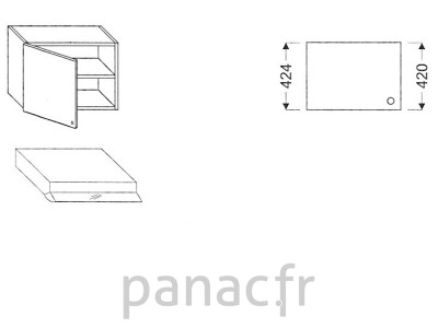 Meuble haut de cuisine OK-60/424 L