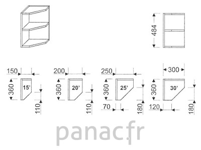 Meuble haut de cuisine G-200/484 P