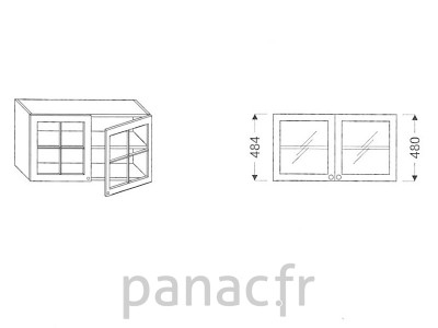 Meuble haut de cuisine G-90/484 F