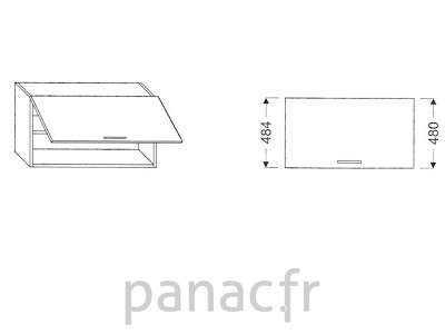 Meuble haut de cuisine G-80/484 NG