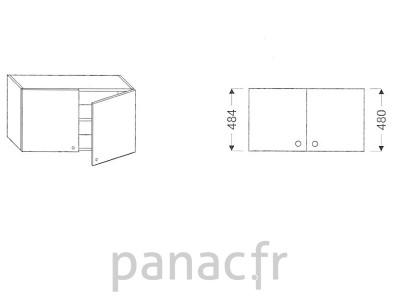 Meuble haut de cuisine G-80/484 N