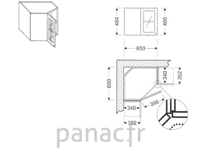 Meuble haut de cuisine GN-40/484 FL