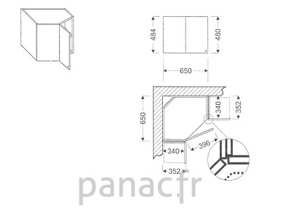 Meuble haut de cuisine GN-40/484 NL