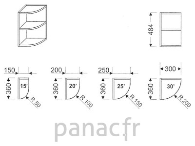 Meuble haut de cuisine GO-250/484 P