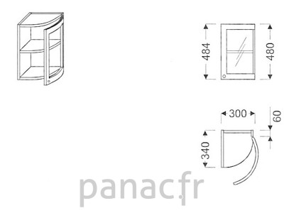 Meuble haut de cuisine GO-30/484 FP