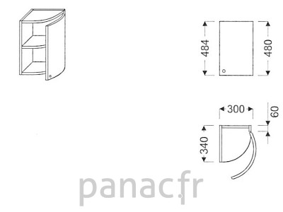 Meuble haut de cuisine GO-30/484 P