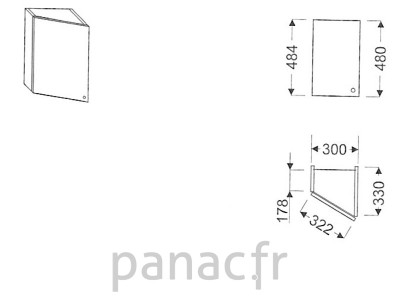 Meuble haut de cuisine GS-30/484 L