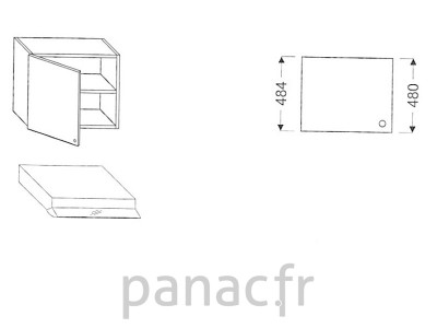 Meuble haut de cuisine OK-60/484 L