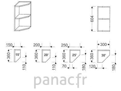 Meuble haut de cuisine G-150/604 P