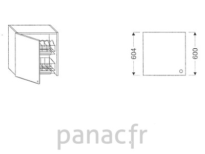 Meuble haut de cuisine G-45/604 NS L