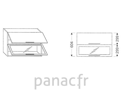 Meuble haut de cuisine G-60/604 GGF