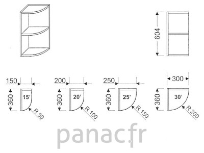 Meuble haut de cuisine GO-250/604 P