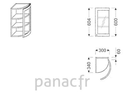 Meuble haut de cuisine GO-30/604 FP