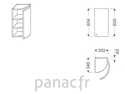 Meuble haut de cuisine GO-30/604 P