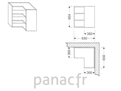 Meuble haut de cuisine GN-650x650/604