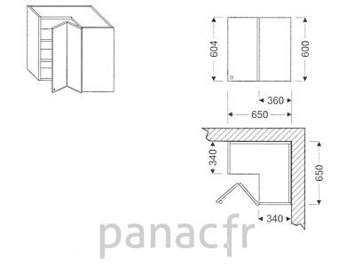 Meuble haut de cuisine GN-65x65/604 NP