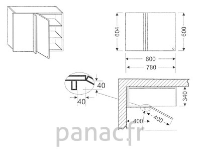 Meuble haut de cuisine GN-80/604 P