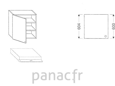 Meuble haut de cuisine OK-60/604 L