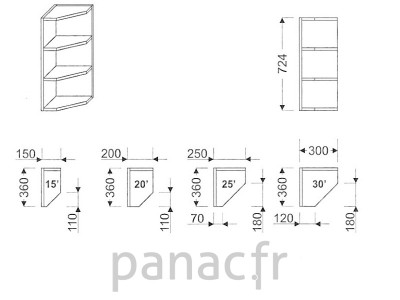 Meuble haut de cuisine G-250/724 P