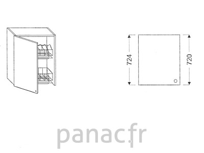 Meuble haut de cuisine G-45/724 NS L