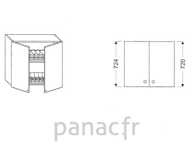 Meuble haut de cuisine G-80/724 NS