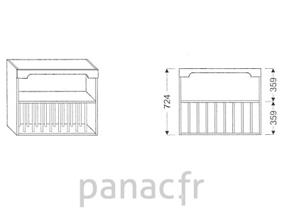 Meuble haut de cuisine G-800/724 S