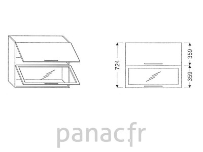 Meuble haut de cuisine G-90/724 GGF