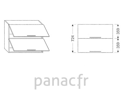 Meuble haut de cuisine G-80/724 GG