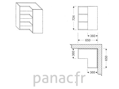 Meuble haut de cuisine GN-650x650/724