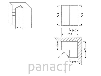 Meuble haut de cuisine GN-65x65/724 NP