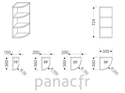 Meuble haut de cuisine GO-300/724 P