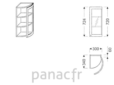 Meuble haut de cuisine GO-30/724 FP