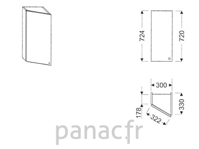 Meuble haut de cuisine GS-30/724 L