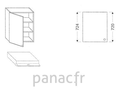 Meuble haut de cuisine OK-60/724 L