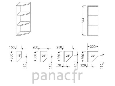 Meuble haut de cuisine G-150/844 P