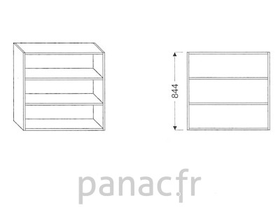 Meuble haut de cuisine ouvert G-600/844