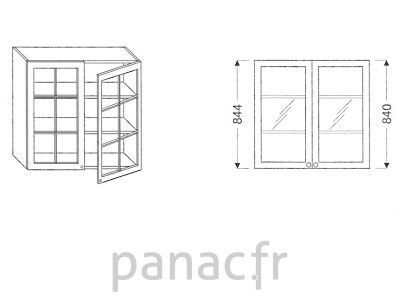 Meuble haut de cuisine G-80/844 F