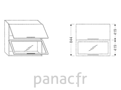 Meuble haut de cuisine G-80/844 GGF