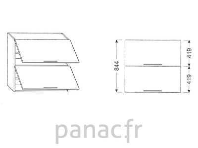 Meuble haut de cuisine G-70/844 GG